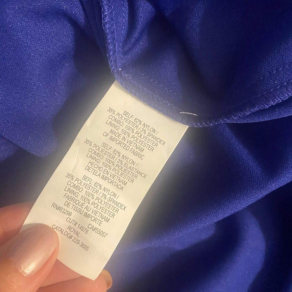 NWT Mother Of The Bride Dress Royal Blue Sz 4 - Picture 8 of 10